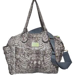 Marc‎ by Marc Jacobs Eliz-A-Baby Python Print Quilted Nylon Tote Crossbody